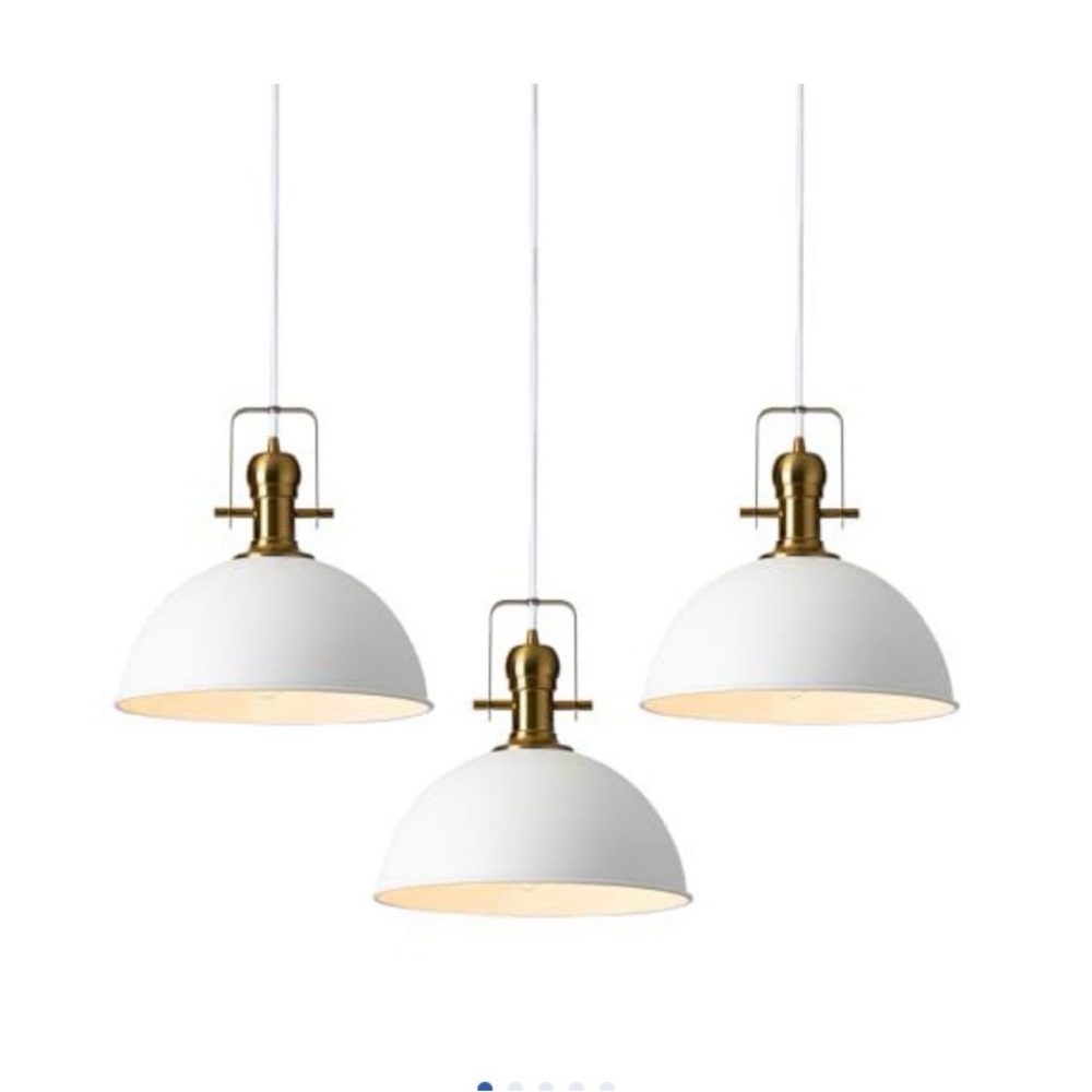 White and Gold Pendant Lights